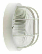 Hublot rond avec grille blanc - 100W - Projecteurs - Baladeuses - Hublots - Electricit & Eclairage - GEDIMAT