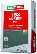 Mortier  maonner 152 MORTIER FIN - sac de 25kg - Ciments - Chaux - Mortiers - Matriaux & Construction - GEDIMAT