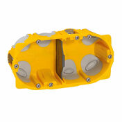 Boîte d'encastrement pour cloison sèche LEGRAND Batibox Energy 2 postes diam.40mm prof.40mm - Modulaires - Boîtes - Electricité & Eclairage - GEDIMAT