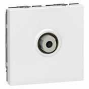 Prise TV type F  visser MOSAIC 2 modules blanc - Fiches - Douilles - Adaptateurs - Electricit & Eclairage - GEDIMAT