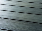 Lame de terrasse Composite ELEGANCE structurée veinée bois large Long.4,00m larg.180mm Ép.23mm Coloris gris anthracite - Terrasses en bois - Revêtement Sols & Murs - GEDIMAT