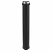 Elément droit 100cm PGI D80-130 - noir graphite RAL 9030 - Tubages rigides - Chauffage & Traitement de l'air - GEDIMAT