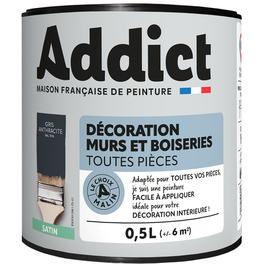 Peinture acrylique satine ADDICT manganse - pot de 0,5l - Peintures - Peinture & Droguerie - GEDIMAT
