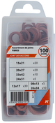 Coffret de 100 joints plats en fibre rouge - Joints - Plomberie - GEDIMAT