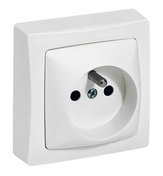 Prise de courant 2P+T ASL blanc - Interrupteurs - Prises - Electricit & Eclairage - GEDIMAT