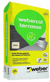 Mortier-colle pour terrasses et balcons WEBERCOL TERRASSE beige - sac de 25kg - Colles - Joints - Revtement Sols & Murs - GEDIMAT