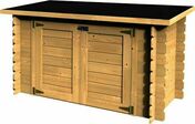 Coffre de rangement extérieur bois - 1,90x0,87m  - 1,65m² - Boîtes à outils - Coffres - Servantes - Quincaillerie - GEDIMAT