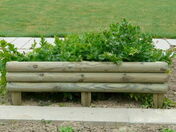 Bordure bois 1/2 rondin horizontal rigide L.110 x H.30/60 ép.10 cm - Bordures de jardin - Aménagements extérieurs - GEDIMAT