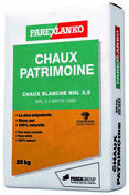 Chaux PATRIMOINE - sac de 25kg - Gedimat.fr