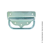 Poigne de malle zingu blanc D8 - 125mm - Quincaillerie de portes - Menuiserie & Amnagement - GEDIMAT