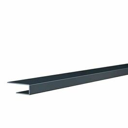 Profil de bordure non clipsable largeur lambris sous face 250mm gris anthracite - 12x20mm 4m - Habillages de faade - Matriaux & Construction - GEDIMAT
