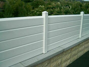 Kit clôture PERSIENNE PVC - 70 x 150 cm - blanc - 5 lames - Ecrans - Clôtures - Aménagements extérieurs - GEDIMAT