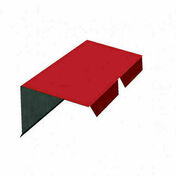 Faîtière simple crantée COVEO 3.45 RAL 8012 brun rouge - 2,10m ép.0,75mm - Bacs acier - Couverture & Bardage - GEDIMAT