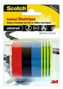 Ruban isolant électrique 4 couleurs 10mx15mm - Lot de 4 rubans - Colles - Adhésifs - Peinture & Droguerie - GEDIMAT