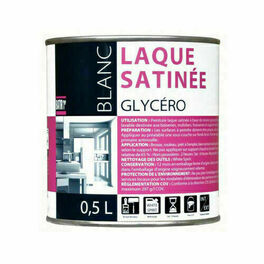 Laque satin glycro 1PX - pot de 0,5l - Laques - Peinture & Droguerie - GEDIMAT