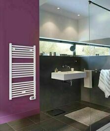 Sche-serviette lectrique TWEED blanc - 500W - Chauffage salle de bain - Salle de Bains & Sanitaire - GEDIMAT