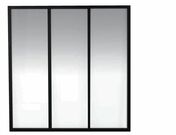 Verrière alu noir CLASSIC 3 partitions - H.1,198xl.1,159m - Portes d'intérieur - Menuiserie & Aménagement - GEDIMAT