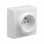 Prise de courant 2P+T blanc BLOK - Interrupteurs - Prises - Electricité & Eclairage - GEDIMAT