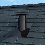 Sortie de toit VENTELIA 25  35 pour ardoise - noir RAL 0323 - Sorties de toit - Couverture & Bardage - GEDIMAT