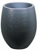 Pot EGG GRAPHIT diam.50 cm Haut.60 cm Coloris anthracite - Jardinières - Poteries - Plein air & Loisirs - GEDIMAT