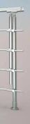Poteau R1+ pour garde-corps Rondo alu pose à plat - 97cm - sans main courante - Balustrades et Garde-corps intérieurs - Bois & Panneaux - GEDIMAT