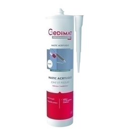 Mastic acrylique S blanc - cartouche de 310ml GEDIMAT PERFORMANCE PRO - Mastics - Peinture & Droguerie - GEDIMAT