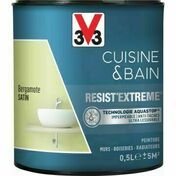 Peinture RESIST EXTREME cuisine/bain satin blanc - pot 0,5l - Gedimat.fr