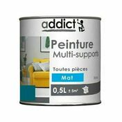Peinture multi-supports mat ADDICT noir - pot de 0,5l - Peintures - Peinture & Droguerie - GEDIMAT