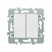 Mcanisme double bouton poussoir blanc brillant CASUAL - Fils - Cbles - Electricit & Eclairage - GEDIMAT