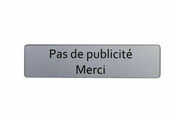 Plaque adhésive PAS DE PUBLICITE MERCI - Boîtes aux lettres - Quincaillerie - GEDIMAT
