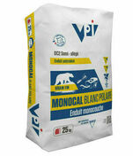 Enduit monocouche semi-allg MONOCAL GF grain fin blanc polaire - sac de 25kg - Enduits de faade - Revtement Sols & Murs - GEDIMAT