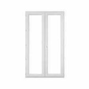 Porte fenêtre PVC blanc VISION isolation totale 100mm 2 vantaux ouverture à la française grand vitrage - Haut.2,15m larg.1,40m à serrure - Fenêtres - Portes fenêtres - Menuiserie & Aménagement - GEDIMAT