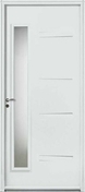 Porte d'entrée AKITA20 en acier finition blanche droite poussant haut.2,15 m larg.90 cm dormant 120mm - Portes d'entrée - Menuiserie & Aménagement - GEDIMAT