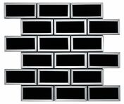 Carrelage pour mur intérieur FACETTE Black 29,8x29,8cm - Mosaïques - Galets - Revêtement Sols & Murs - GEDIMAT