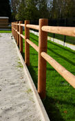 Rondin en pin de Scandinanvie pour clôture RANCH brun - D8 2,50m - Ecrans - Clôtures - Aménagements extérieurs - GEDIMAT