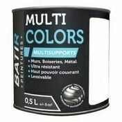 Peinture multi colors multi-supports BATIR mat blanc - pot de 0,5l - Peintures - Peinture & Droguerie - GEDIMAT