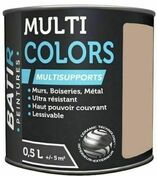 Peinture multi colors multi-supports BATIR satin argile - pot de 0,5l - Peintures - Peinture & Droguerie - GEDIMAT