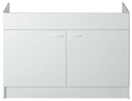 Meuble sous vier  poser 2 portes blanc - 100x60cm - Meubles sous-vier - Cuisine - GEDIMAT