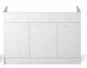 Meuble sous évier à poser 3 portes blanc - 120x60cm - Meubles sous-évier - Cuisine - GEDIMAT
