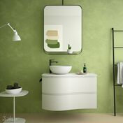 Ensemble meuble MAM blanc + plan vasque blanc - 90x54x40,4/50,5cm - Meubles de salles de bains - Salle de Bains & Sanitaire - GEDIMAT