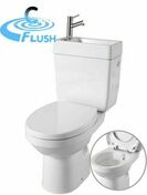 Pack WC lave-mains OPALE DUO avec abattant Duroplast Blanc - 81x67,5x37cm - WC - Mécanismes - Salle de Bains & Sanitaire - GEDIMAT