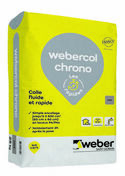 Mortier-colle fluide pour carrelage WEBERCOL CHRONO gris - sac de 25kg - Gedimat.fr