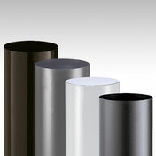 Plaque de finition tubage ventile 20X20 EMAILLEE D80 - noir mat RAL 9019 - Tubages rigides - Couverture & Bardage - GEDIMAT