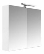 Armoire de toilette MELODIA blanche 2 portes avec miroir et éclairage - 80x75,2x16cm - Armoires de toilette et Accessoires - Salle de Bains & Sanitaire - GEDIMAT