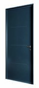 Porte d'entrée acier TANGO laqué gris droit poussant - 215x90cm - Portes d'entrée - Menuiserie & Aménagement - GEDIMAT