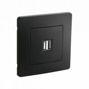 Prise USB double noir CALY - Interrupteurs - Prises - Electricit & Eclairage - GEDIMAT