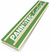 Panneau sandwich polyuréthane PANNOTEC CONFORT PLATRE BA 18 - 4,80x0,60m Ep.160mm - R=7,40m².K/W - Panneaux de toitures - Couverture & Bardage - GEDIMAT