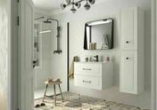 Ensemble meuble RENOIR blanc + plan double vasque blanc - 54x46x120cm - Meubles de salles de bains - Salle de Bains & Sanitaire - GEDIMAT