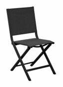 Chaise pliante THEMA graphite/noir - Salons de jardin - Plein air & Loisirs - GEDIMAT