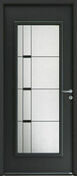 Porte d'entre acier NAPALI gris double vitrage dcoratif P2A gauche poussant - 215x90cm - Portes d'entre - Menuiserie & Amnagement - GEDIMAT